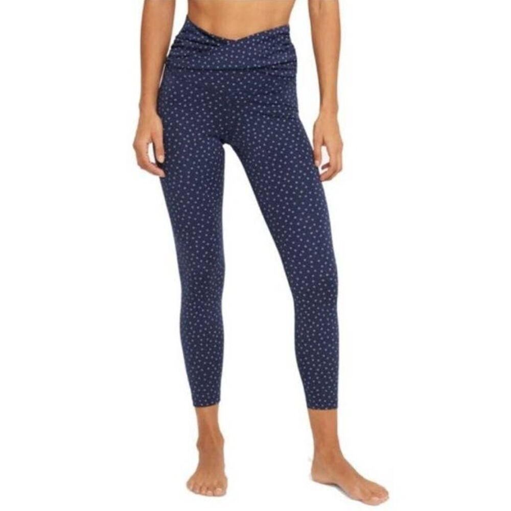 Nike Women's Dots Twist 7/8 Yoga Athletic Leggings Blue Size XS NWT